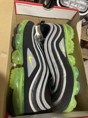 Nike Air VaporMax 97 Men's Sneakers Black/Grey/Neon Green Volt OG Size 13 W/Box