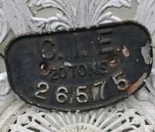 Original Cast Iron Irish  Railway Plaque