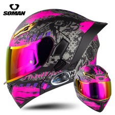 Motorcycle Flip Up Helmet Built-in Bluetooth Intercom Headset Video Recorder DVR