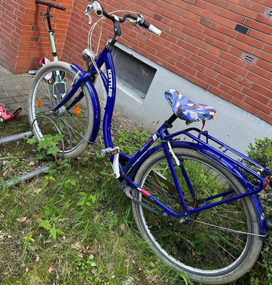 Kettler Berlin Balloon City Bike blau mit Gepäckträger und Cruiser-Lenker