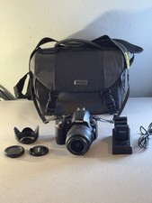 Nikon D3100 14mp DSLR Camera W 18-55mm Lens 4 Batteries Charger F/R Caps/H