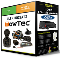 Elektrosatz 7-Pol Spezifisch für Ford Transit Custom 06.2016-12.2023 NEU Towtec