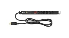 Rack Mount Power Strip - 240V 30A Single Phase PDU with Built-in Su... Fast Ship