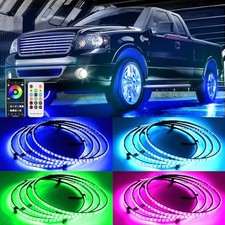 4PCS RGBW LED Wheel Ring Lights Kit with Remote and APP Control Dream 17.5inch