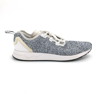 Mens 10 Adidas Zx Flux Adv Asymmetrical Running Shoes White S80542 Low Top Knit