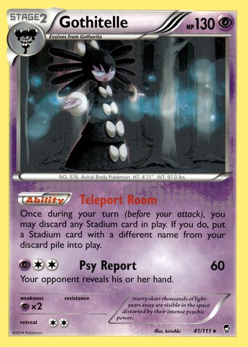 Gothitelle 41/111 Rare Furious Fists Pokemon Lightly Played