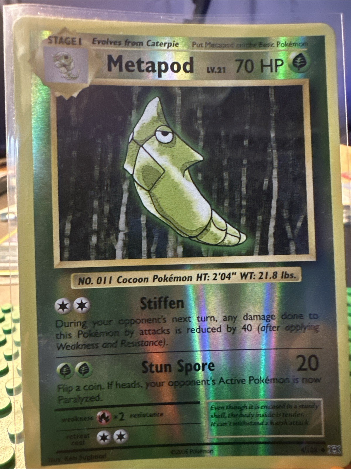 Metapod 4/108 Uncommon Evolutions Pokemon Reverse Holo Near Mint