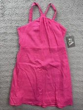 Art Class Dress Girls Youth Large 10/12 Pink Sleeveless Halter Slip Lined