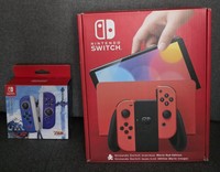 Nintendo Switch Oled Mario Red Edition + Joy-Con The Legend Of Zelda Skyward Hd