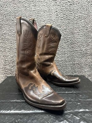 Dockers by Gerli Embroidered Leather Pull-On Cowboy Boots Brown Mens Size 45 EU
