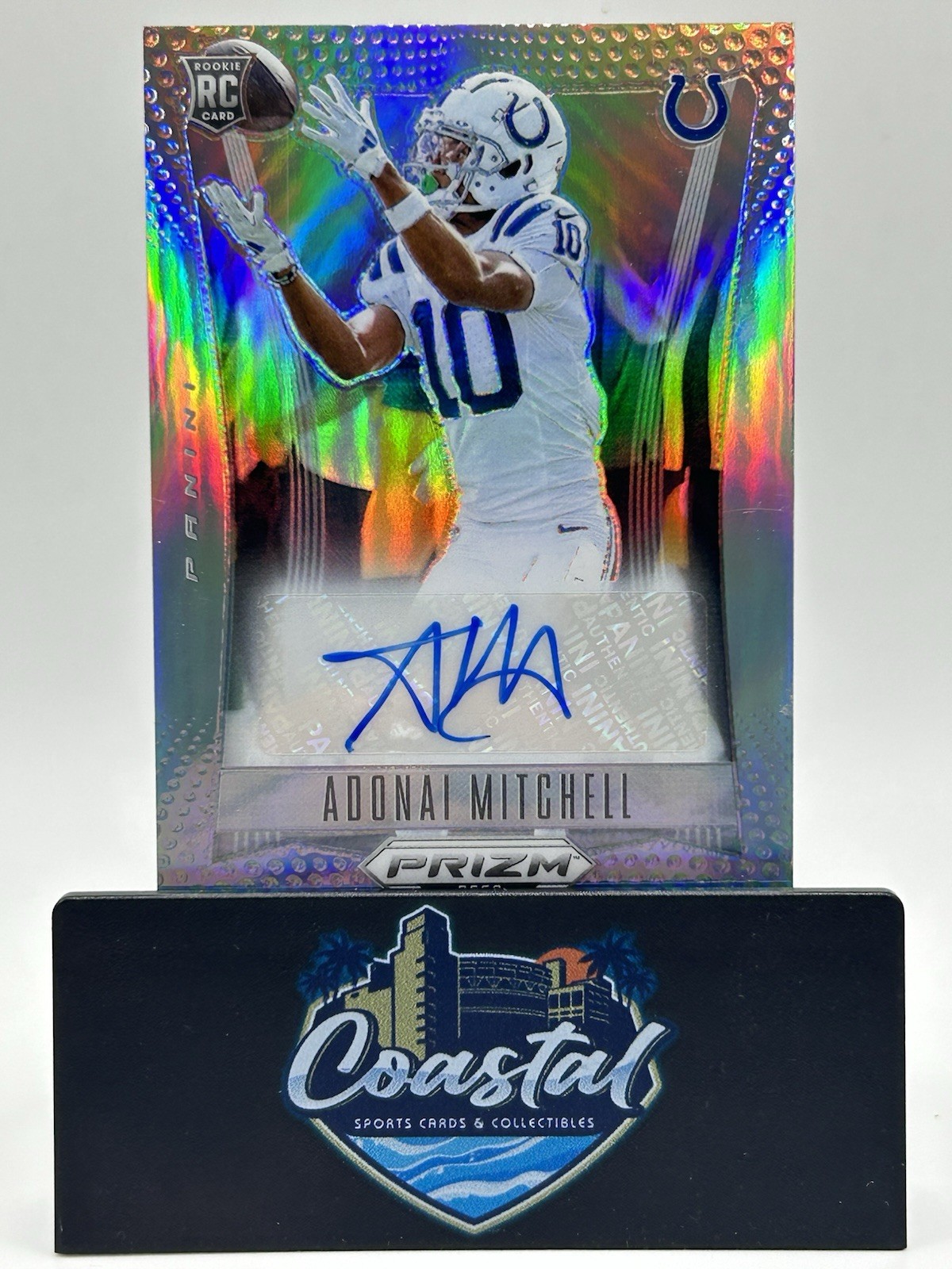 ADONAI MITCHELL 2024 PANINI PRIZM DECA ROOKIE AUTOGRAPH SILVER (Surface)