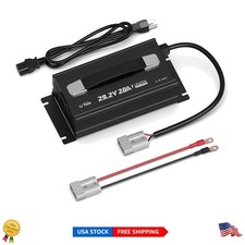 29.2V 20A Lithium Charger with LED Indicator  Anderson Connector for Off-Grid