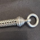 STERLING SILVER - SERPENTINE/WHEAT CHAIN NECKLACE TOGGLE CLOSURE / 19" LONG — photo 3