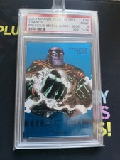 2013 MARVEL FLEER RETRO PRECIOUS METAL GEMS BLUE THANOS #/50 PSA 9