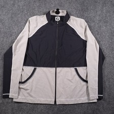 NWT FootJoy Full Zip Midlayer Jacket Womens XL Black Gray Moisture Wicking
