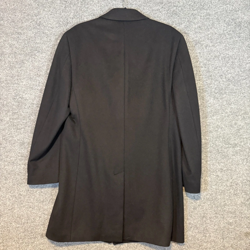 Chaqueta Kenneth Cole Para Hombres S38 Negra Mezcla de Lana Muesca Vestido Abrigo Chaquetón Foto 4 de 4