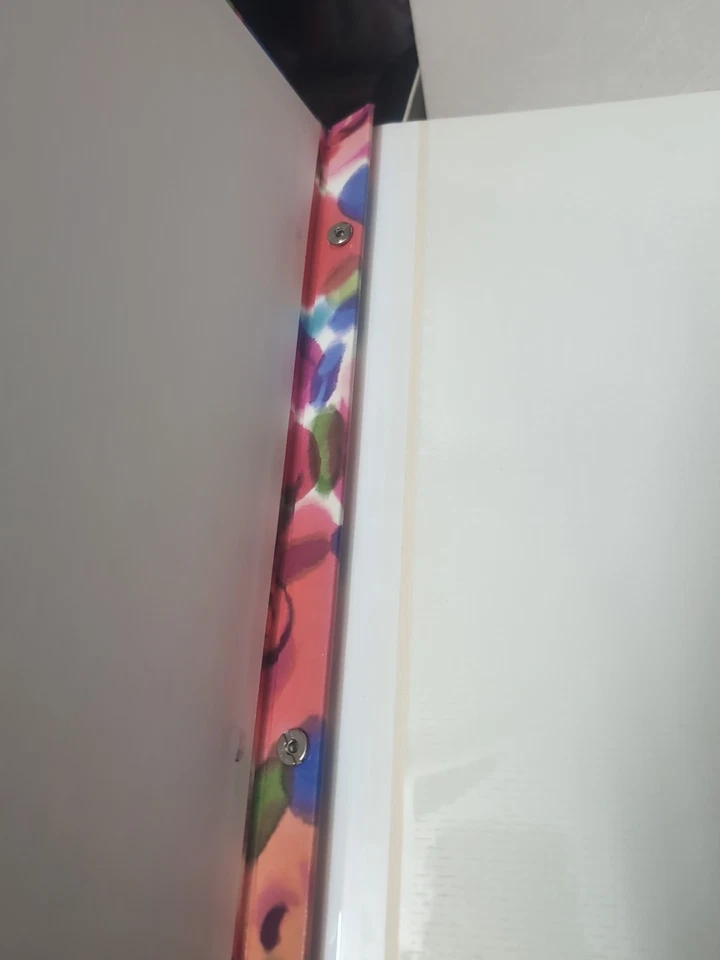 Álbum de fotos vintage sello seda floral PHA 617-6 azul verde rojo rosa con caja Foto 4 de 4