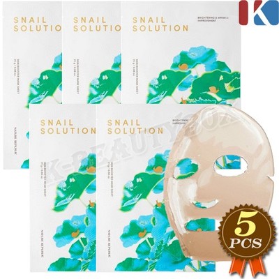 NATURE REPUBLIC Snail Solution Skin Booster Mask Sheet 25g x 5pcs Premium Mask