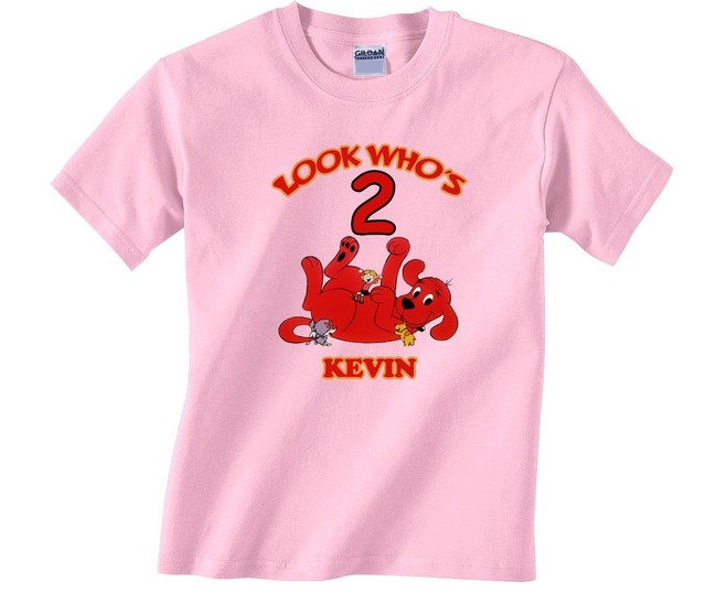 Clifford Big Red Dog Custom T-shirt Personalize tshirt Birthday CHOOSE NAME//AGE