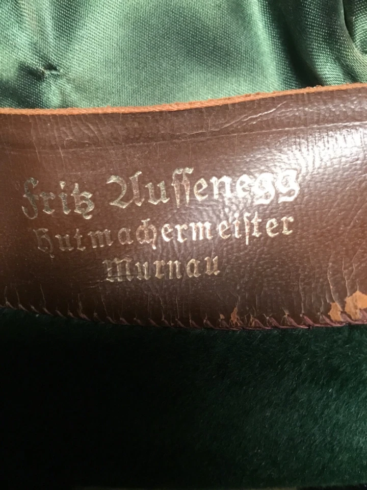 Fedora alemana vintage, Fritz Uuffenegg? Rutmacherm eifter Murnau Koch-velour Foto 4 de 4
