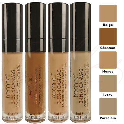 TECHNIC 3-in-1 Canvas Contour, Sculpt & Conceal Full Coverage 8ml *FARBTON WÄHLBAR*
