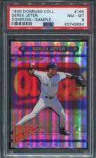 PSA 8 NM MINT 1998 DONRUSS COLLECTION SAMPLE DEREK JETER #165 YANKEES 49884 B214