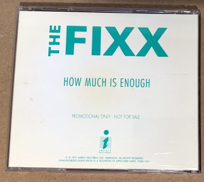 The Fixx How Much Is Enough 3 Track Promo CD Singel Edit Jeff Lorber Version