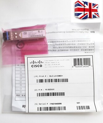 5 Stück x Original Cisco SFP GLC-LH-SMD (10-2625-01) Nagelneu Versiegelt!