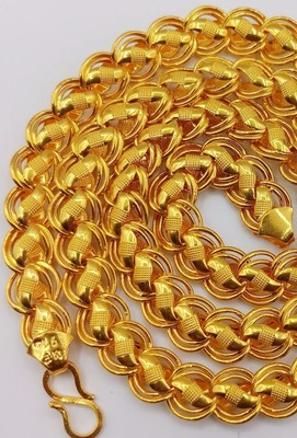 STYLISH 22 K YELLOW GOLD FABULOUS LOTUS 