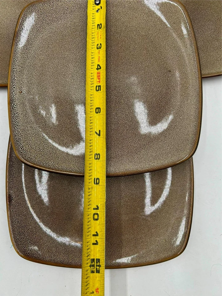 4)  TABLETOPS GALLERY   SHARK    SALAD PLATES   SQUARE - Image 2 of 3