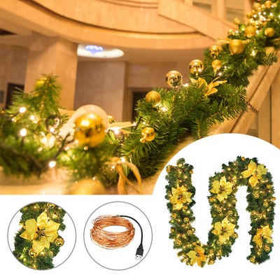 Weihnachtsgirlande Girlande mit 10M LEDs Deko Innen ... Weihnachtsgirlande Girlande mit 10M LEDs Deko Innen ...
