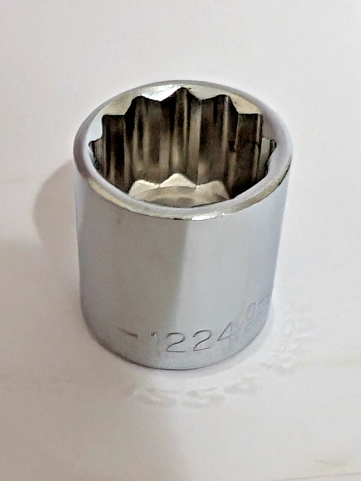3/4" SHALLOW [3/8" DRIVE] SOCKET [12 POINT] 3/4 SAE [PROTO L1224](QTY:1) USA NOS - Image 3 of 4