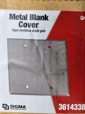 10 Pack Sigma 2 Gang Square Metal Weatherproof Electrical Box Cover, Gray