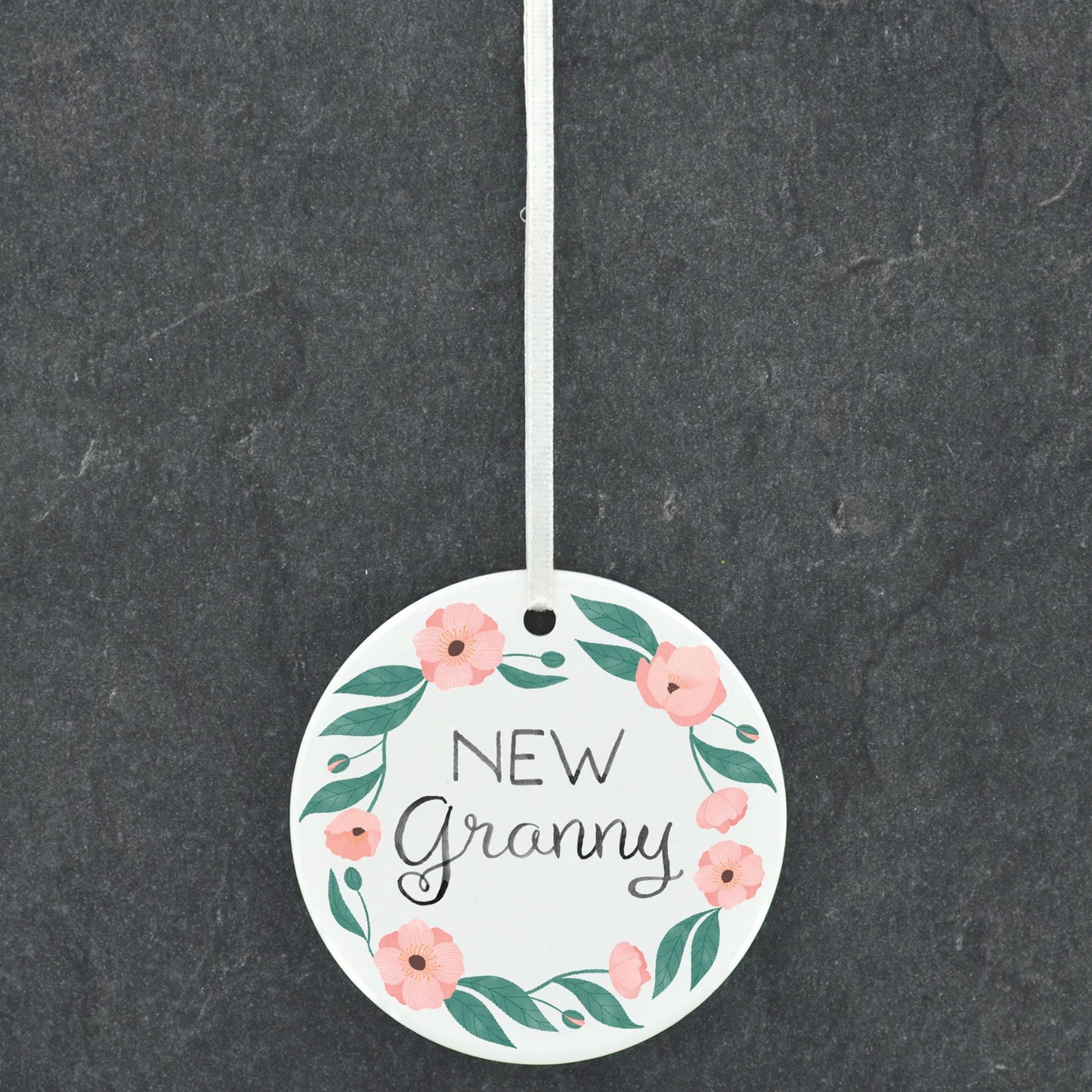 New Granny Footprints Baby Gift Idea Sentimental Ceramic Ornament