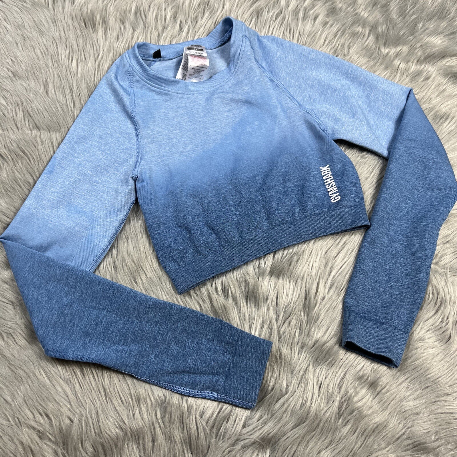 Long Sleeve Crop Top Gymshark Peach Ombre Gymshark Adapt