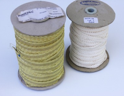 Two Spools Braids for Embroider Vintage Trim Ribbons Gold and Ecru ...
