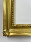 Gold Picture Frame w/ Beaded And Corner Detail. Includes Mat W/ Inner ...
