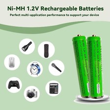 6x 1.2 V 400 mAh Rechargeable NI-MH Batteries AAA for Panasonic Cordless Phones