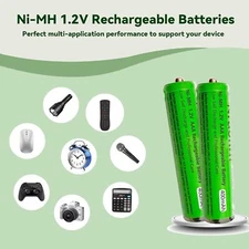 6x 1.2 V 400 mAh Rechargeable NI-MH Batteries AAA for Panasonic Cordless Phones