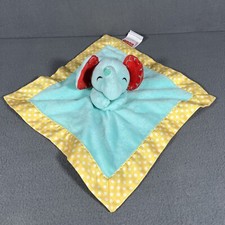 Fisher Price Elephant Blue Aqua White Dot Yellow Baby Security Blanket Toy 2016