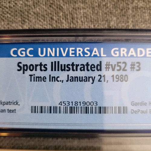 Sports Illustrated Jan. 21. 1980 CGC 8.5 Gordie Howe Hartford Whalers Red Wings - Picture 2 of 3