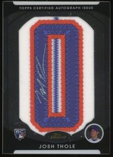 2010 Topps Finest Josh Thole #158 Letterman Auto /284