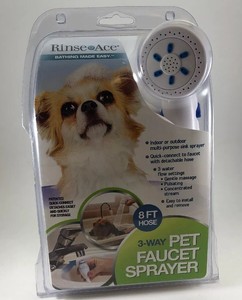New Rinse Ace 3 Way Pet Faucet Sprayer With 8 Foot Hose