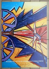 UGO NESPOLO AFFICHE LITO NUMERATA 45° FESTIVAL INTERNAZIONALE CINEMA SPORTIVO