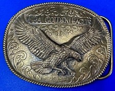Nra Golden Eagles Belt Buckle Patriotic Usa National Rifle Association NRA