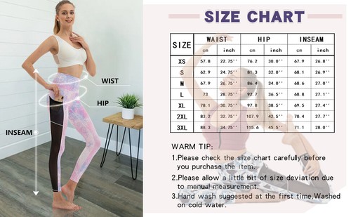 YGOODM Womens Tie-Dye Tummy Control Leggings High Waist Yoga Pants Buff Lifting - Picture 34 of 34