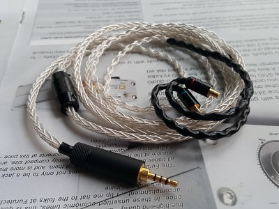 2.5/3.5/8core OCC silver Cable A2DC Audio Technica ATH-CKR100 CKR90 CKS1100 