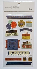 Happy Birthday Time To Celebrate Scrapbooking Stickers by Recollections 