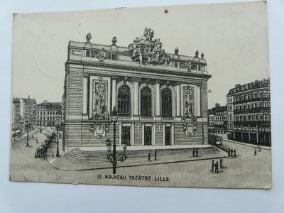 France WW1 : Lille. The New Theatre. Sent as a German ...