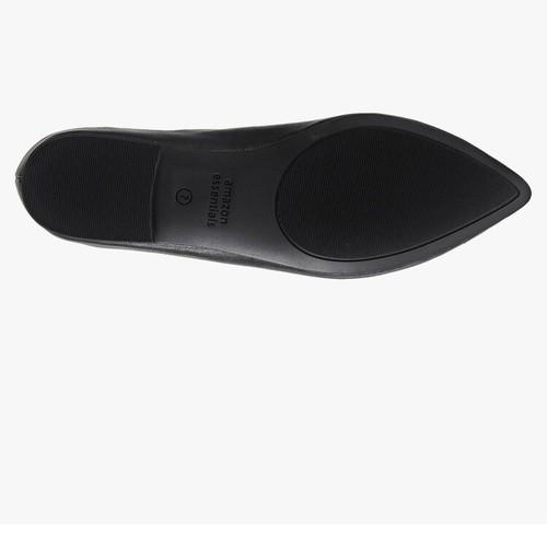 NEW AMAZON ESSENTIALS Ballet Flats Pointed Toe Womens SIZE 6 Black Non-rub/slip - Picture 5 of 7